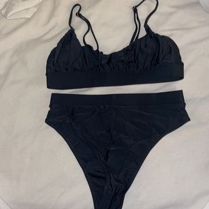 NWOT high waisted black bathing suit